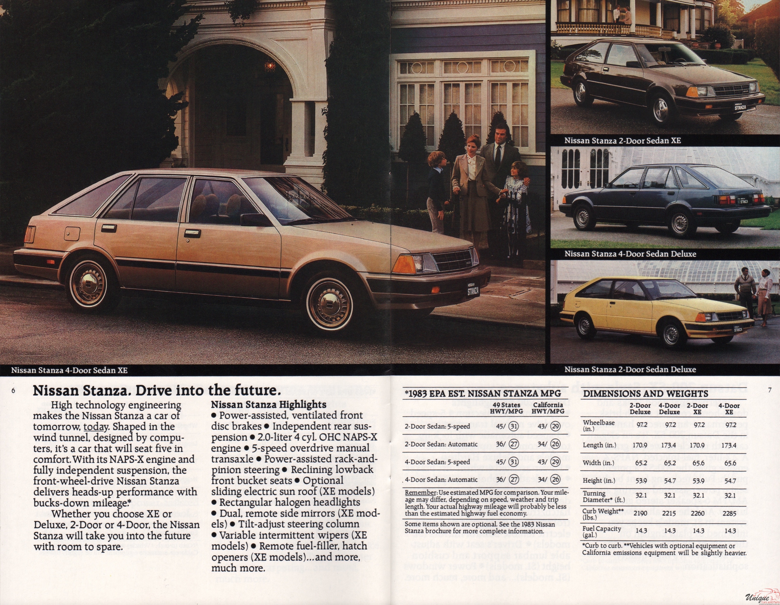 1983 Nissan Range Brochure Page 3